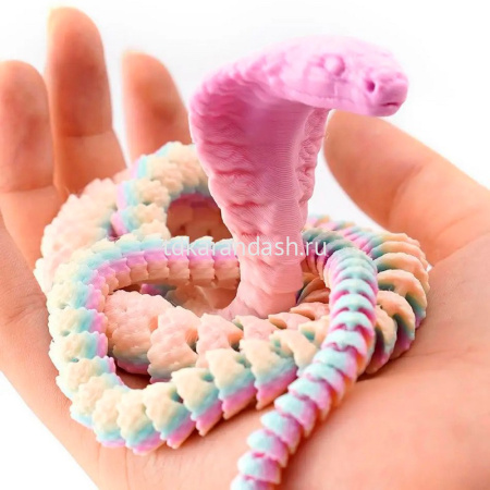 Фигурка 3D "Кобра" 24см подвижная, пластик, 8 цветов 11251-24 от магазина "Карандаш"