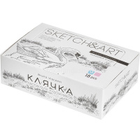 Ластик-клячка розовый/голубой "Sketch&Art" в пластиковом футляре 42-0053 от магазина "Карандаш"