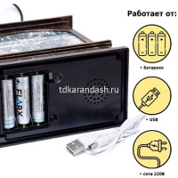 Сувенир "Фонарь. Дед Мороз с оленем" 20х30см (USB, свет, музыка) Y10095-24 от магазина "Карандаш"