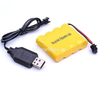 Танк р/у "Assault" 38х12,5см хаки, с аккумулятором, пластик (свет, звук) AKX534-2 от магазина "Карандаш"