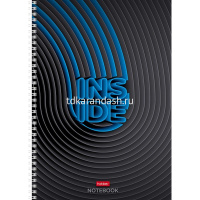 Тетрадь А4 96л клетка "INSIDE" на спирали выборочный лак 4 дизайна 083015 от магазина "Карандаш"