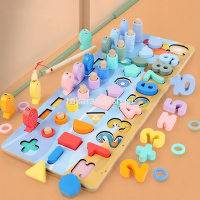 Игра логическая "Рыбалка-Пирамидка-Пазл" 48,5х19,5см 27 деталей дерево XJ4129 от магазина "Карандаш"