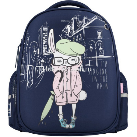 Рюкзак "Painy day. Rabbit" 30х38х20см, 1000гр, 2 отделения, 2 кармана, синий 12-001-154/02 от магазина "Карандаш"