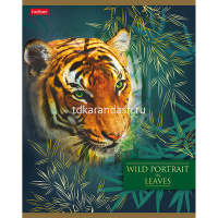 Тетрадь А5 48л клетка "Дикий мир" на скобе 3D фольга матовая ламинация 5 дизайнов 061153 от магазина "Карандаш"