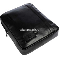 Сумка "Russel" 27х22х6см 1 отделение, черная, натуральная кожа CA1816W137/N от магазина "Карандаш"