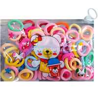 Резинка для волос 2см 100 шт. разноцветные в зип-пакете 16х10,5см, 3 вида 11888-24 от магазина "Карандаш"