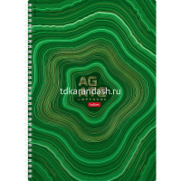 Тетрадь А4 80л клетка "Agate" на гребне 3D фольга 3D лак матовая ламинация 2 дизайна 068317 от магазина "Карандаш"