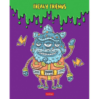 Тетрадь А5 48л клетка "Freaky friends" на скобе 5 дизайнов 48Т5В1/075046 от магазина "Карандаш"