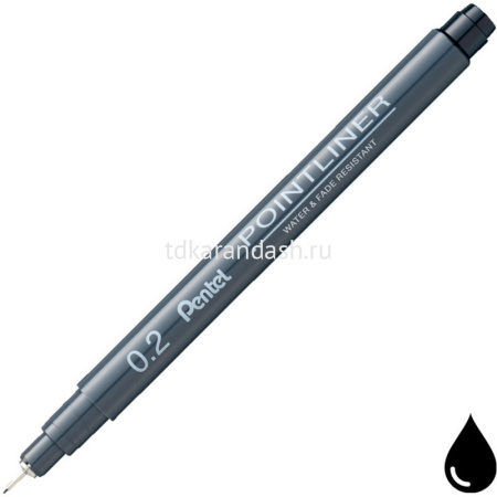 Ручка капиллярная "Pointliner" 0,2мм черная S20P-2A