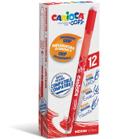 Ручка гелевая "OOPS. Пиши-стирай" 0,7мм красная, резиновый грип, красный корпус 43039/03 от магазина "Карандаш"