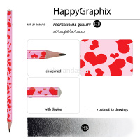 Карандаш чернографитный "Happy Graphix. Розовые сердца" НВ 21-0030/10 от магазина "Карандаш"