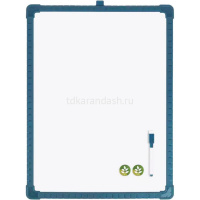 Доска для рисования магнитно-маркерная двусторонняя 30х40см (маркер с губкой, 2 магнита) 11423-24 от магазина "Карандаш"