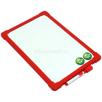 Доска для рисования магнитно-маркерная двусторонняя 30х40см (маркер с губкой, 2 магнита) 11423-24 от магазина "Карандаш"