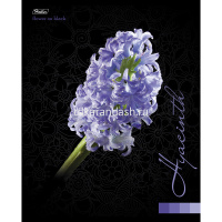 Тетрадь А5 48л клетка "Flower on black" на скобе 3D лак матовая ламинация 5 дизайнов 050135 от магазина "Карандаш"
