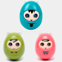 Неваляшка "Анимашка" 12х9см пластик 3 цвета (закрываются глазки) LT202536 от магазина "Карандаш"