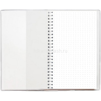 Блокнот 110х190мм 48л "Груша" в точку, на спирали, съемная силиконовая обложка, с ручкой 2526.П-22 от магазина "Карандаш"