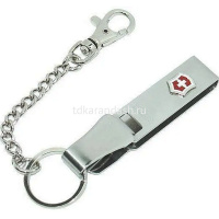 Подвеска для ремня с цепочкой, серебристая (карабин для ножа, кольцо для ключей) 4.1859 от магазина "Карандаш"