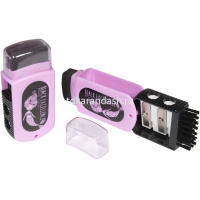 Точилка 2 отв. "Black excellence" с контейнером, ластиком и щеткой пластик 4 вида 35-0059 от магазина "Карандаш"