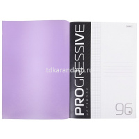 Тетрадь А4 96л клетка "Progressive. Фиолетовая" на скобе, пластиковая обложка 96Т4В1/084965 от магазина "Карандаш"