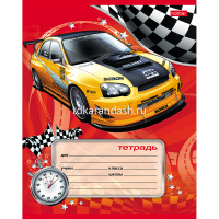Тетрадь А5 12л косая линия "Спортивные авто" на скобе 5 дизайнов 12Т5B6/013954 от магазина "Карандаш"