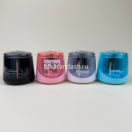 Точилка электрическая 1 отв. "xPro" 74х74х74мм пластик, с контейнером, 4 цвета 35-0076 от магазина "Карандаш"