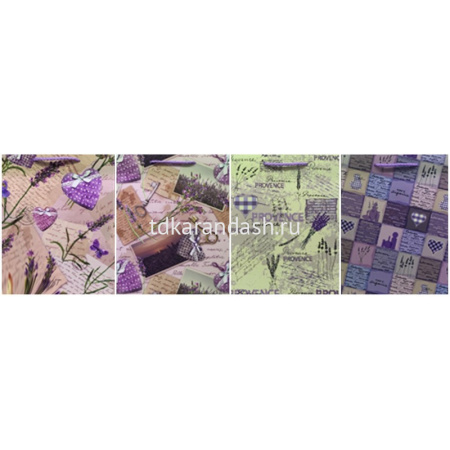 Пакет подарочный "Прованс" 31х42х12см 4 вида QZ5236 от магазина "Карандаш"