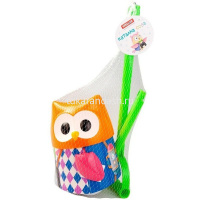 Каталка на палочке "Сова" 12,5х12,5х18см пластик (машет крыльями) 01957 от магазина "Карандаш"