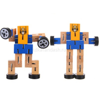 Конструктор "Робот" 11х18см, дерево, ассорти Y4496-16 от магазина "Карандаш"