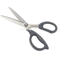 Ножницы 17см сталь, ручки пластик Soft, серые E77756 от магазина "Карандаш"