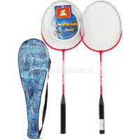 Ракетки для бадминтона 62см, пластик, 3 цвета, в чехле PZ2215 от магазина "Карандаш"