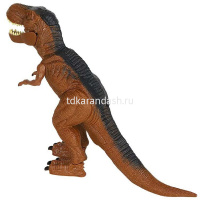Динозавр р/у 22х36см коричневыый, пластик (свет, пар, движение) JB1168410 от магазина "Карандаш"
