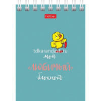 Блокнот А7 40л "Мой любимый блокнот" клетка, на спирали 6 дизайнов 081193 от магазина "Карандаш"
