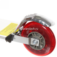 Самокат 2-х колесный L=63см красный, алюминиевый, колесо PVC d=13см Y4423-16 от магазина "Карандаш"