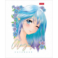 Тетрадь А5 48л клетка "Ангелы аниме" на скобе 3D фольга матовая ламинация 5 дизайнов 079788 от магазина "Карандаш"