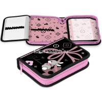 Пенал "Coquette" 20х14х4см прямоугольный одностворчатый, 2 откидные планки, ткань 093859 от магазина "Карандаш"