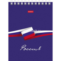 Блокнот А6 60л "Россия" клетка, на спирали, мелованный картон, УФ-лак 6 дизайнов 088305 от магазина "Карандаш"