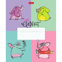 Тетрадь А5 24л клетка "Little Elephant" на скобе 5 дизайнов 24Т5В1/073417 от магазина "Карандаш"