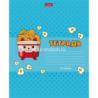 Тетрадь А5 18л линия "Cats-Fast food" на скобе тиснение 5 дизайнов 18Т5В2/074821 от магазина "Карандаш"