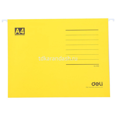 Папка подвесная А4 картон желтая 5468