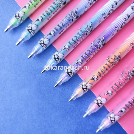 Набор гелевых ручек 8цв 0,8мм "Sketch&Art. Uni Write. Pastels" чернила пастельные, корпус Soft Touch от магазина "Карандаш"