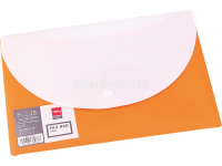 Папка-конверт на кнопке А4 0,18мм, c карманом, 5 цветов Е38977 от магазина "Карандаш"