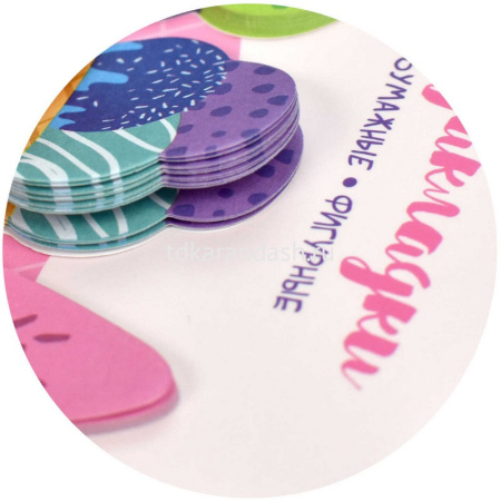 Клейкая закладка бумажная 30х65мм 60л "Мороженое" цвет ассорти, фигурная 66588 от магазина "Карандаш"