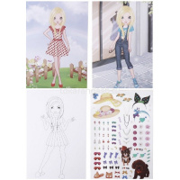 Альбом для творчества "Юлия" 14х21см 36стр. с контурами, 1 страница с наклейками M-6539 от магазина "Карандаш"