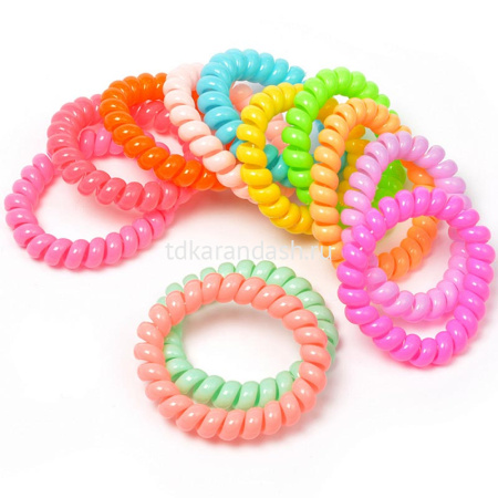 Резинка для волос "Спираль" 4см 7 шт. 7 цветов Y6576-18 от магазина "Карандаш"