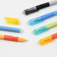 Ручка гелевая пиши-стирай 0,5мм синяя, резиновый грип, ассорти GP-7874/11692-24 от магазина "Карандаш"