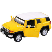 Машина "Toyota FJ Cruiser" желтая, инерционная, металл 17,5см (свет, звук, откр.двери) JB1200134 от магазина "Карандаш"
