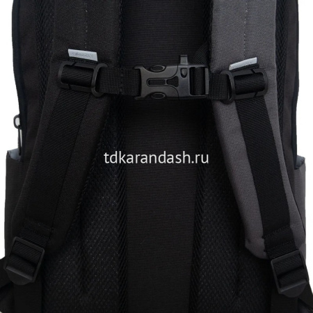 Рюкзак 42х28х14см, 690гр, 2 отделения, 3 кармана, серый/черный RD-447-1/3 от магазина "Карандаш"