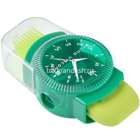 Точилка 1 отв. "Manga Anime. City" с контейнером, ластиком и щеткой, пластик, 3 цвета 35-0056 от магазина "Карандаш"