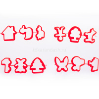 Формочки для лепки 12шт. пластик, в пакете севроподвесом 11С 752-08 от магазина "Карандаш"