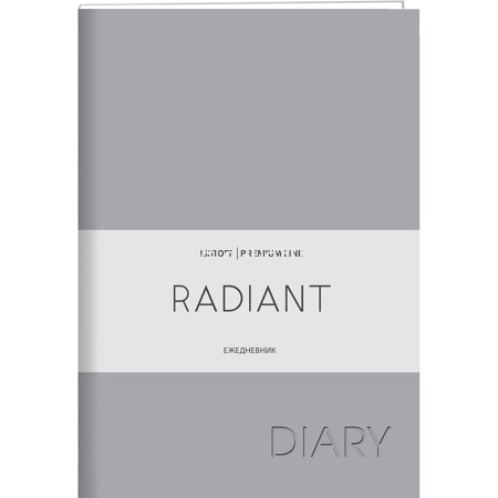 Ежедневник недатированный А6 "Radiant" 304стр. синий, искусственная кожа, софт-тач ЕКР62215202